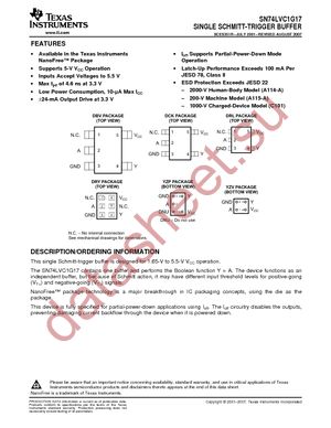 SN74LVC1G17DBVTE4 datasheet  